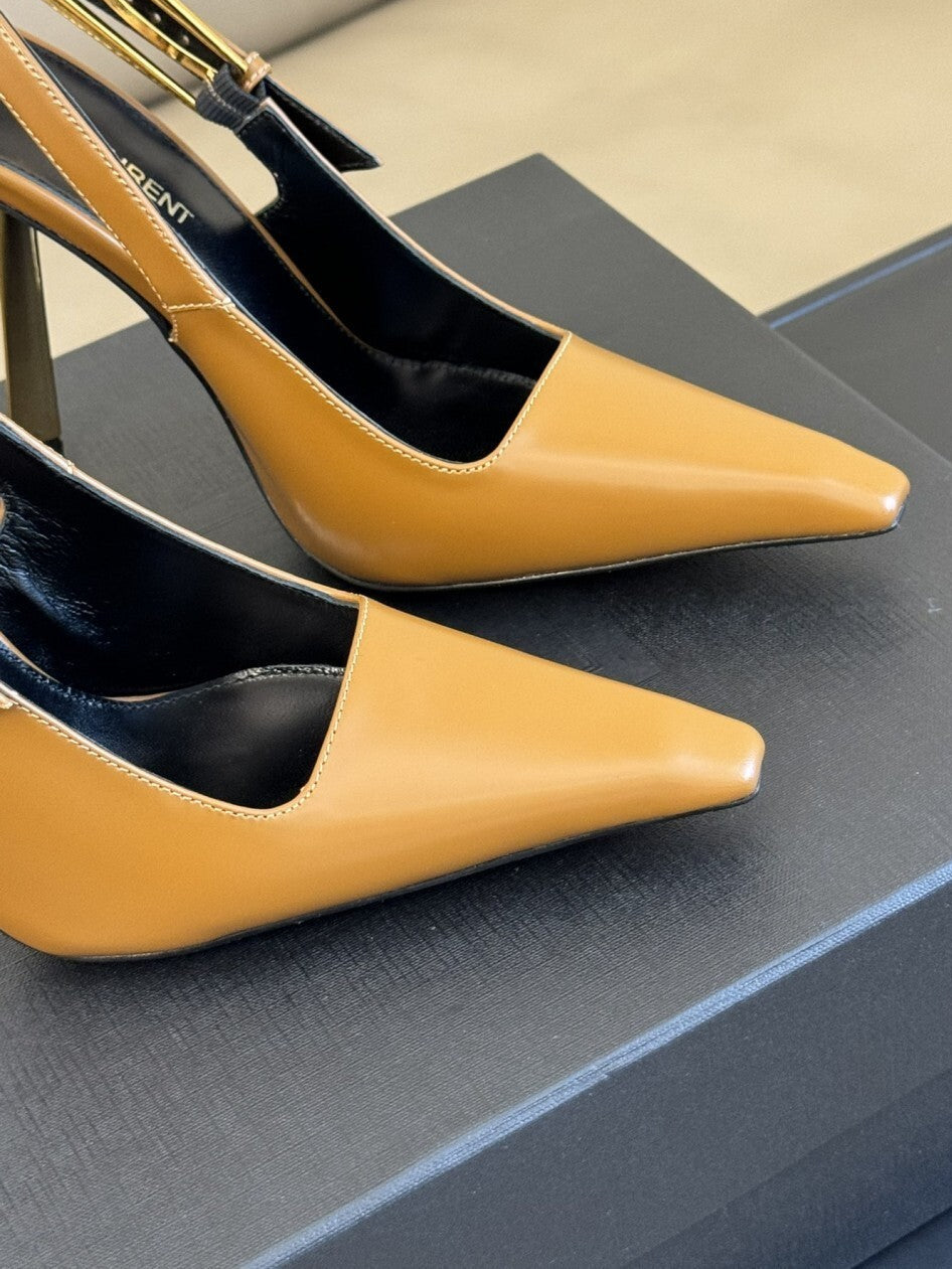 Saint Laurent Scarpin Slingback Lee Cinnamon