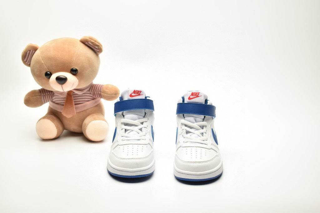 Nike Court Borough Mid 2 White / Blue Infantil