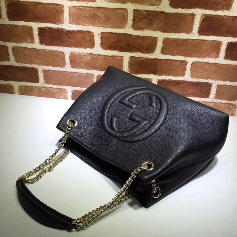 Gucci Soho Chain Tote Bag Black