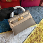 Bolsa Kelly Sellier Mini II Gris Asphalte (tamanho 20) .