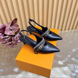 Louis Vuitton LV Vibe Slingback Pumps Black