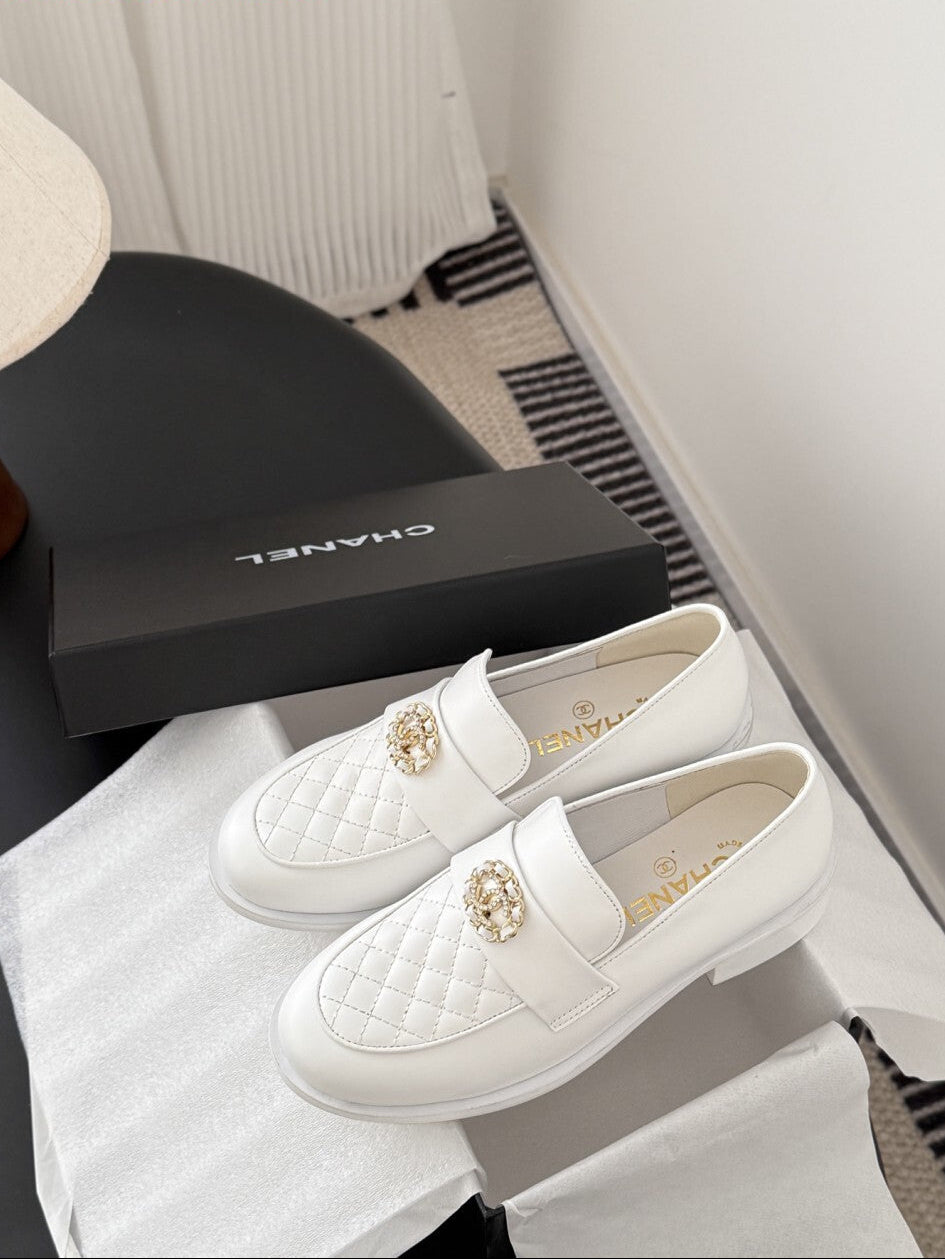 Mocassim Lambskin Ivory white