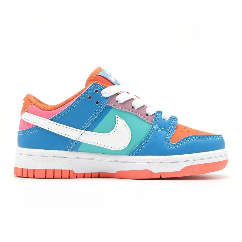 Tênis Nike Dunk Low Multi-Color orange infantil