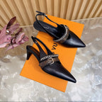 Louis Vuitton LV Vibe Slingback Pumps Black
