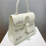 Delvaux Brillant L'Humour Lettering White / Silver