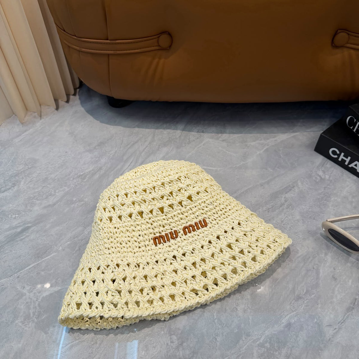 Chapéu Bucket de Crochê da Miu Miu