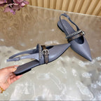 Louis Vuitton Vibe Slingback Flat Ballerina Gray