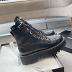 Chanel Combat Boot Black