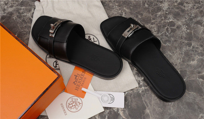 Hermes Gabriel Sandal Noir Preto.