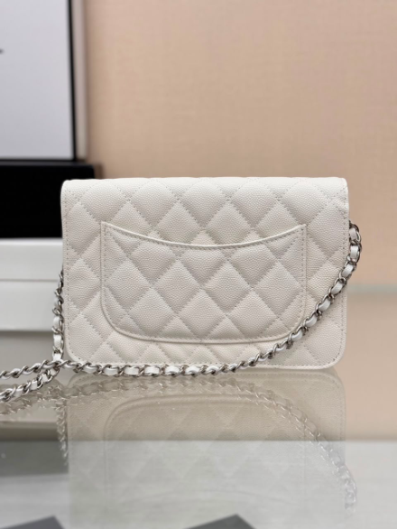Bolsa Chanel CC Woc Lambskin White.