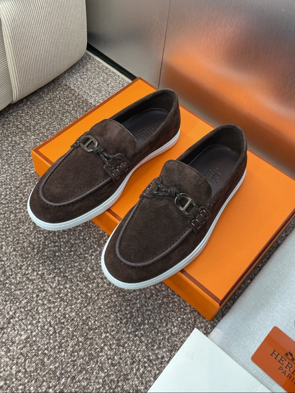 HERMES LOAFER dark brown