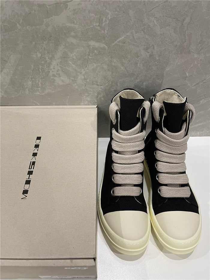 Rick Owens Jumbo Lace Padded Sneaks Black Milk – Manfrim Store