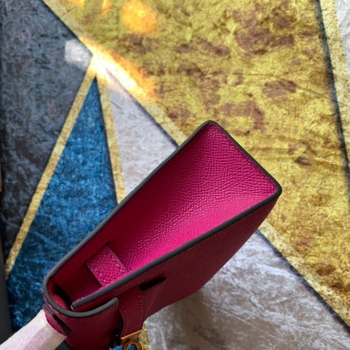 Bolsa Kelly Sellier Mini II Rose Pourpre (tamanho 20) .
