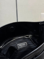 Prada Bonnie Leather Shoulder Bag Black