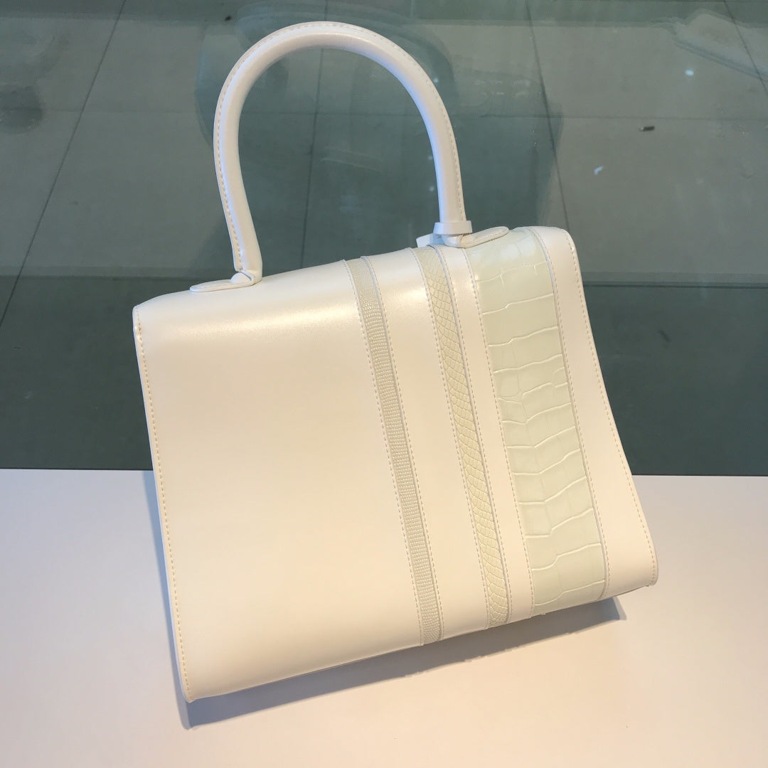 Delvaux Brillant MM Croco White
