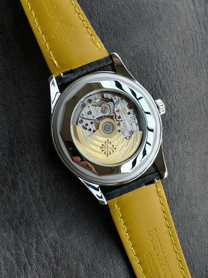 Patek Philippe Calatrava "Ebony" Black Dial With Yellow Accents