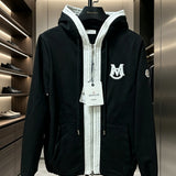 Moncler Logo-Embroidered Zip-Up Hoodie