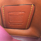 Coach Willow Tote 24 Pebble Khaki Signature Canvas  Ferragens Douradas