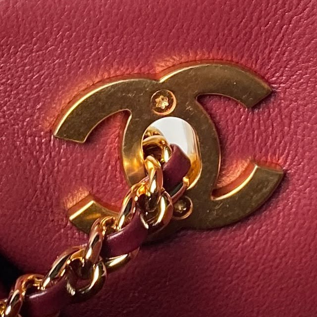 Chanel Mini Shopping Bag Dark Burgundy