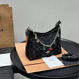Coach Laurel Midnight Charm Shoulder Bag Black