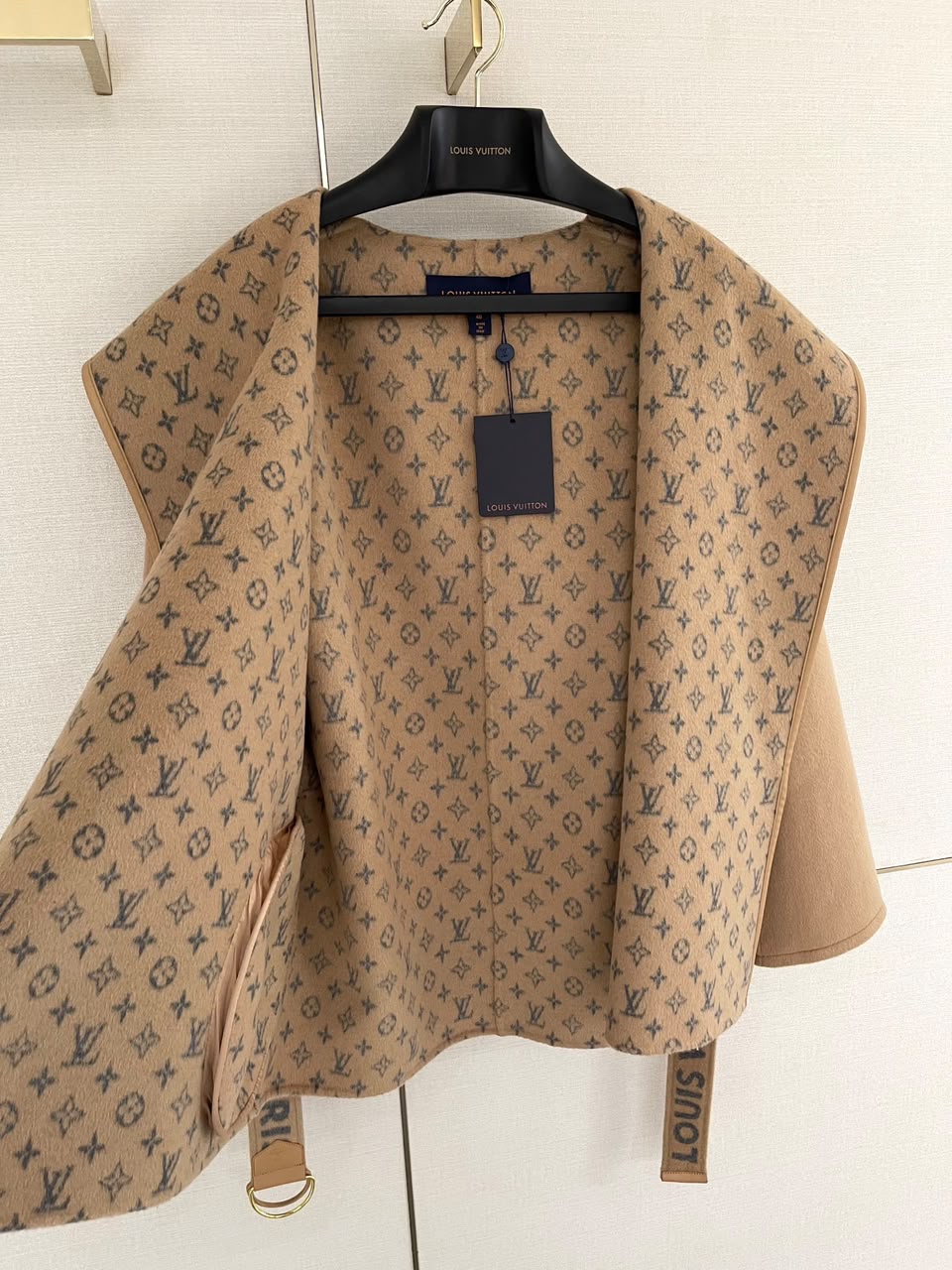 Louis Vuitton Belted Short Wrap Pea Coat
