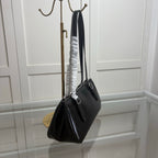 Coach Asher Shoulder Bag Shiny Crinkle Leather Black