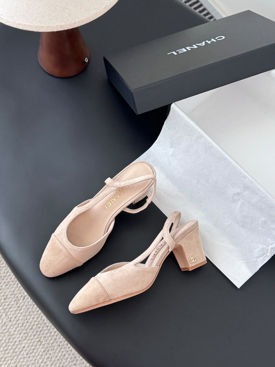 Chanel Slingback Pumps Nude