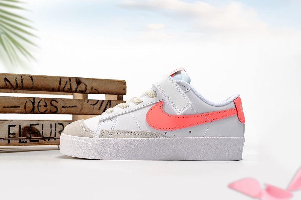 Nike Blazer Low '77 PS White Echo Pink Magic Ember Infantil