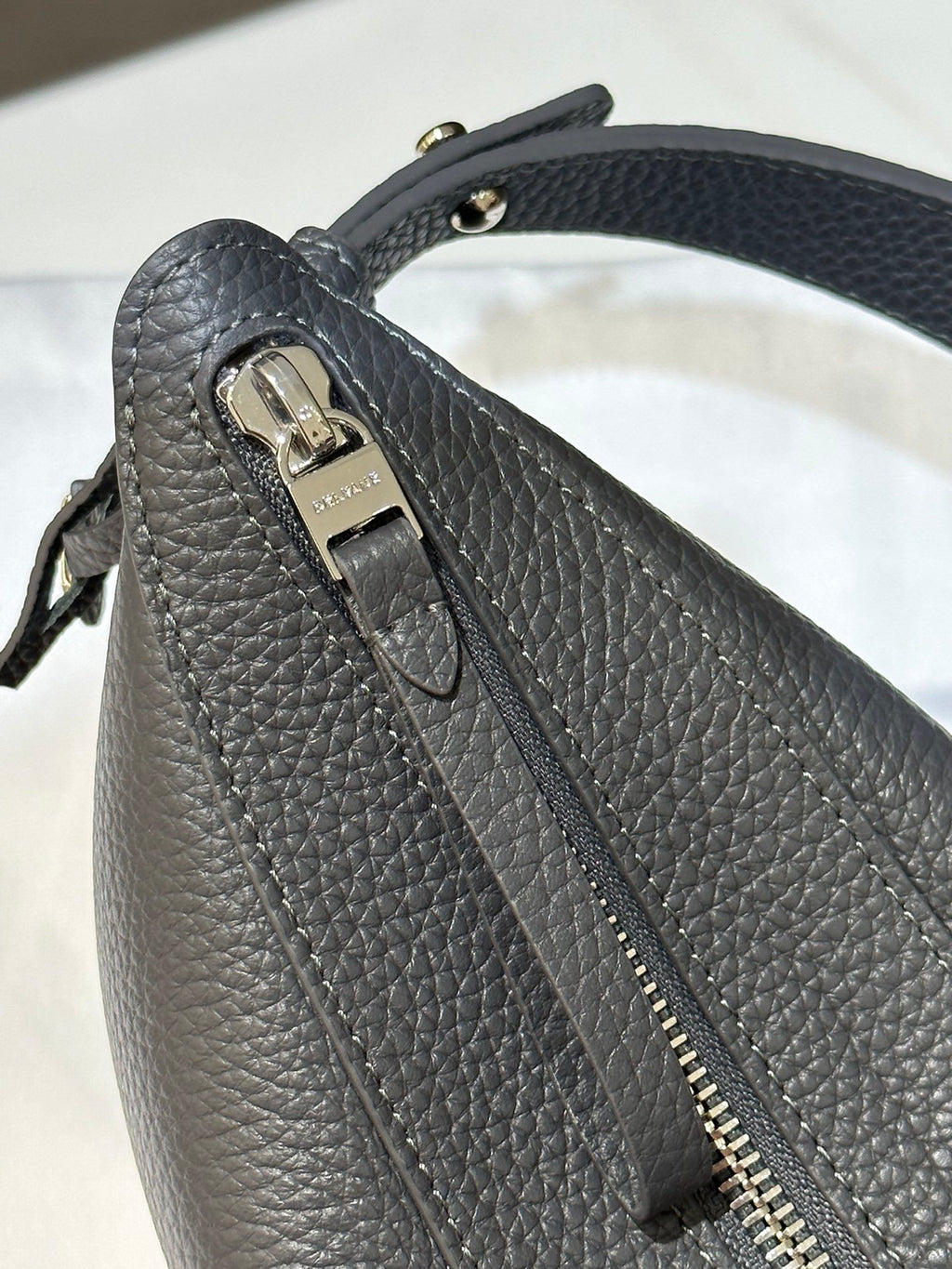 Delvaux Pin Swing Shoulder Bag Stone