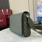 Gucci GG Monogram Messenger Bag Green