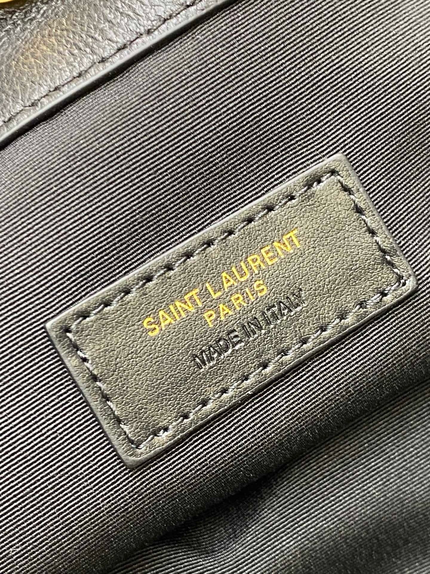 Saint Laurent Jamie 4.3 Shopping Tote Black Gold With Pouch