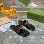 GUCCI Red & Green Kika Thong Sandals ( FEMININO) ( Pronta entrega)