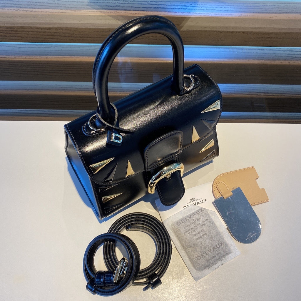 Delvaux Brillant Mini Studs Black