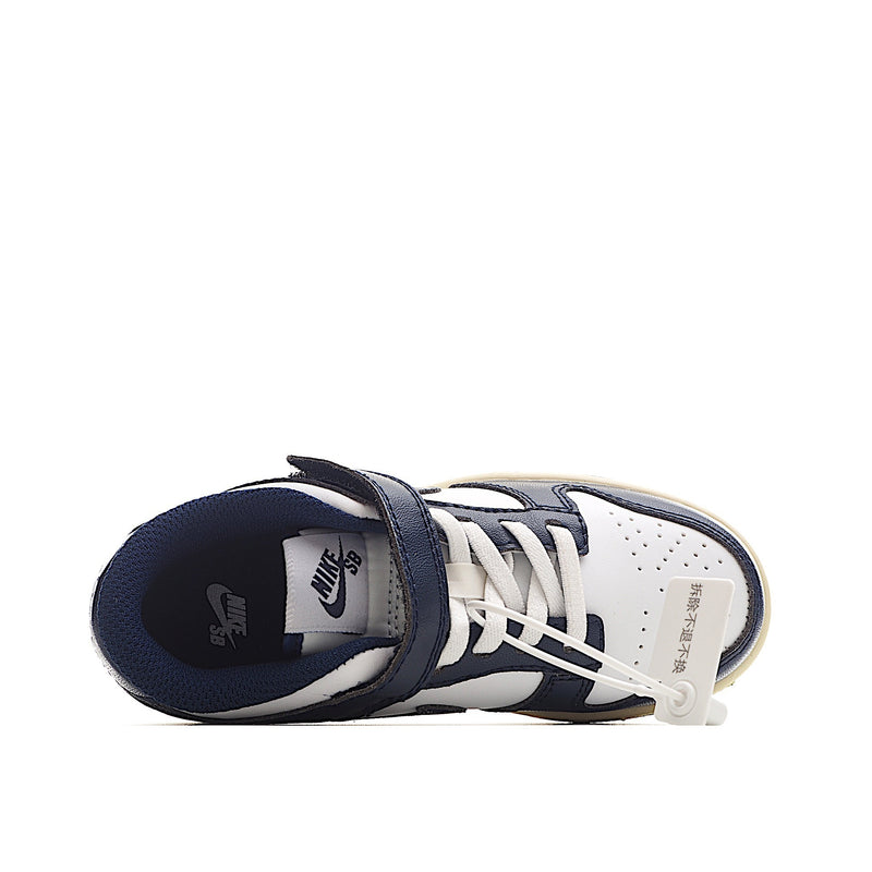 Tênis Nike SB Dunk Low Midnight Navy and White Infantil