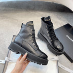 Chanel Combat Boot Black