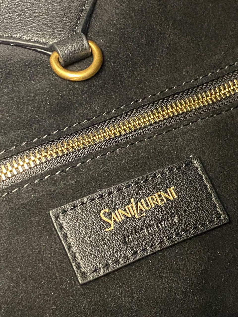 Bolsa Saint Laurent Y Mini Tote Couro Black
