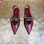 Louis Vuitton Vibe Slingback Flat Ballerina Wine