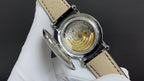 Patek Philippe Calatrava "Officer's Case" Silver Opaline Dial Bracelet Black