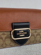 Coach Morgan Signature Shoulder Bag Marrom Caramelo