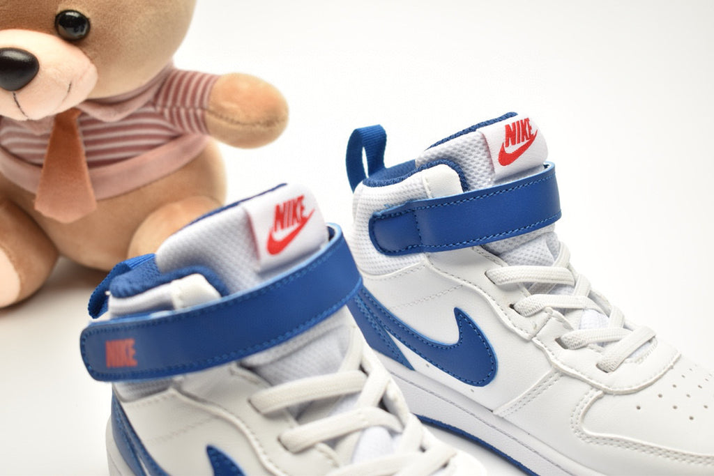Nike Court Borough Mid 2 White / Blue Infantil