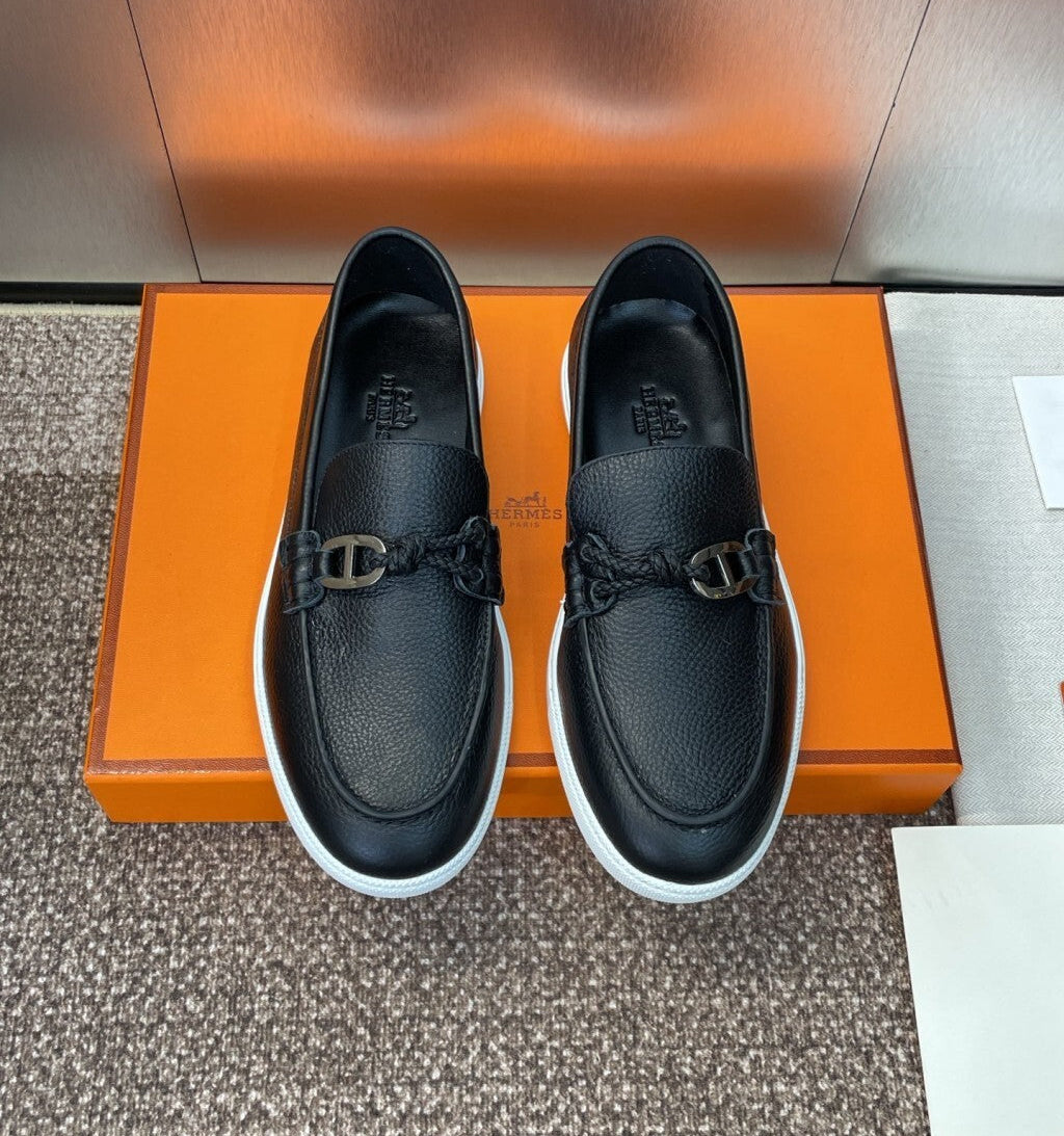 HERMES LOAFER Couro black