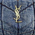 Bolsa Saint Laurent Puffer Denim Small Shoulder Bag