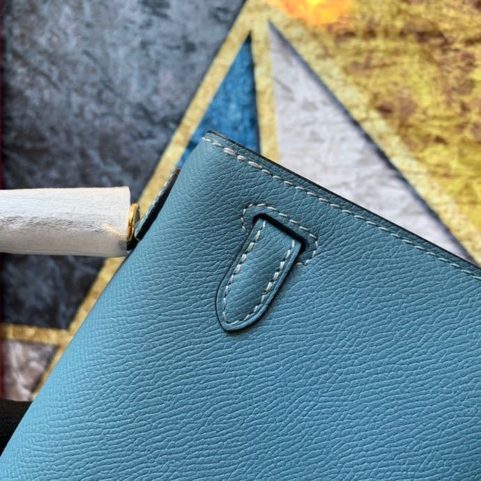 Bolsa Kelly Sellier Mini II Blue Jean (tamanho 20) .
