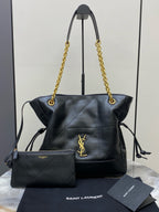 Saint Laurent Jamie 4.3 Shopping Tote Black Gold With Pouch