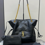 Saint Laurent Jamie 4.3 Shopping Tote Black Gold With Pouch