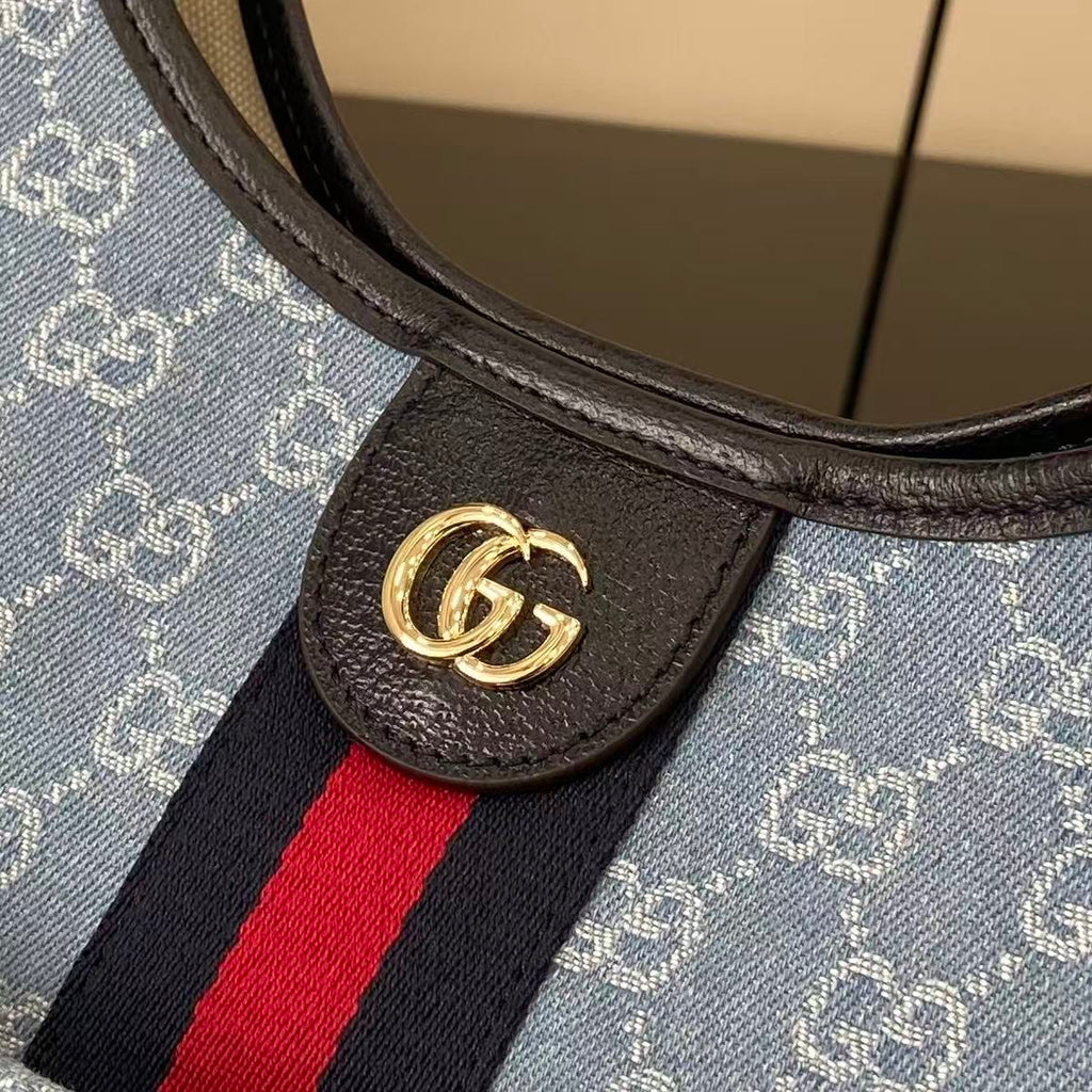 Gucci Giglio Large Tote Bag Blue