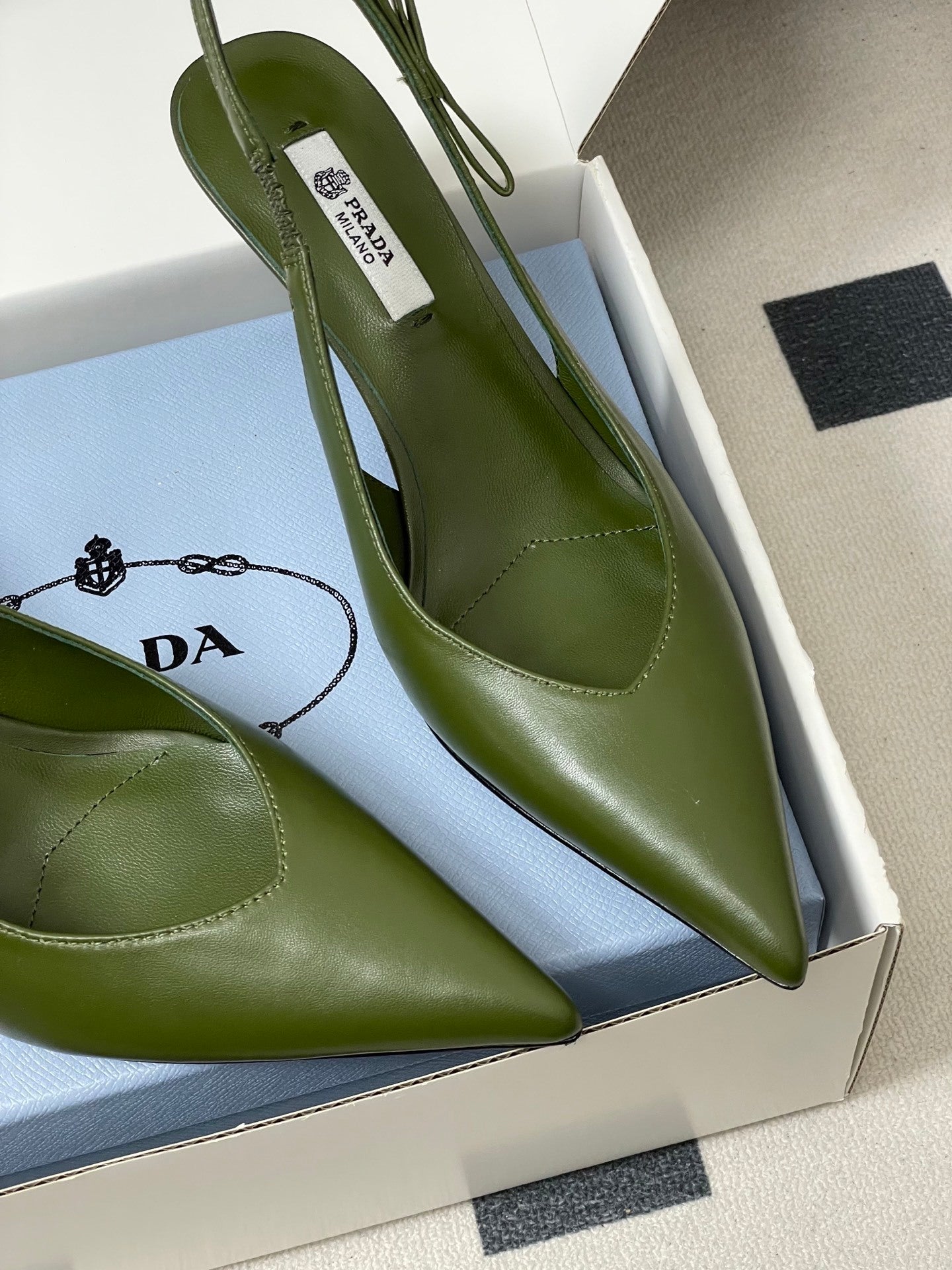 Prada  Slingback Pumps  Green