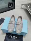 Prada Suede Loafers Grey