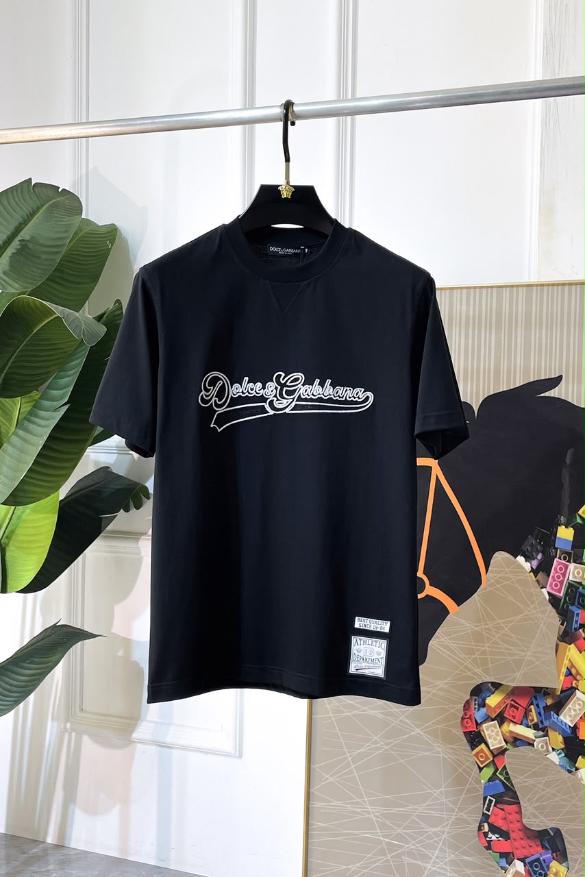 Dolce & Gabbana Embroidered Cotton T-Shirt Athletic Department Collection)