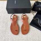 Saint Laurent Sandalia cassandra brown.